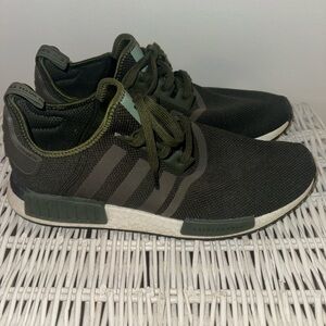 Adidas Men's Green and Black Sneakers